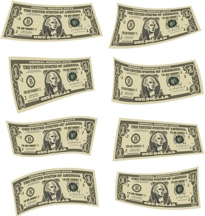货币设计元素创意矢量图形