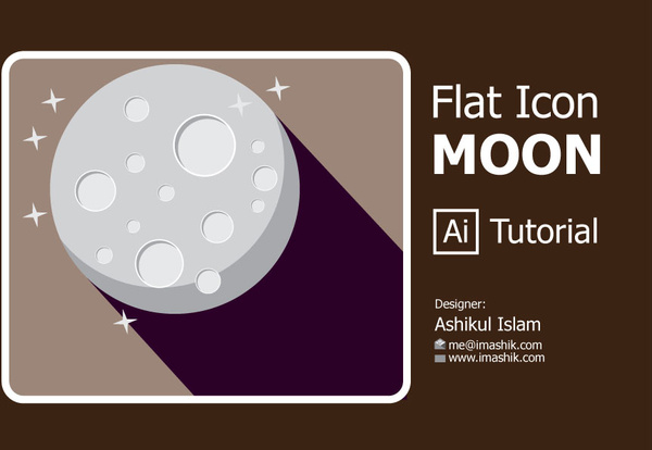 ícone de plana de lua