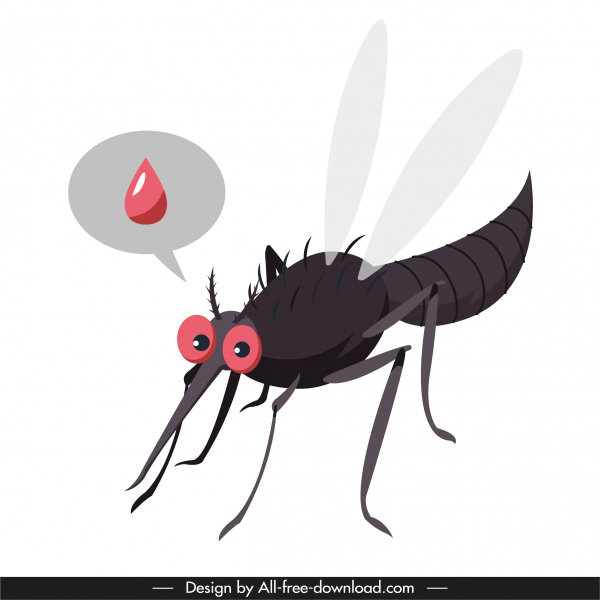Mosquito Icon Blood Sketch Closeup Cartoon Design-vector Icon-free Vector  Free Download