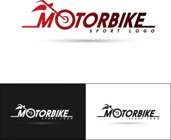 Sepeda Motor logo koleksi teks simbol ornamen