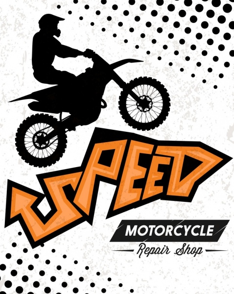 MOTO anuncio Rider silueta caligrafía decoracion