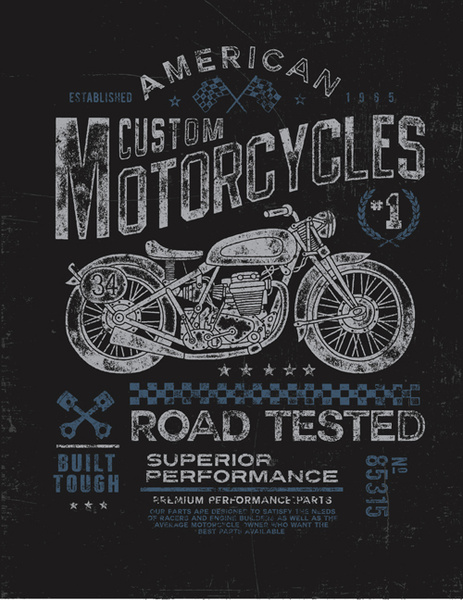 motocyklowe retro plakaty grafika wektorowa creative