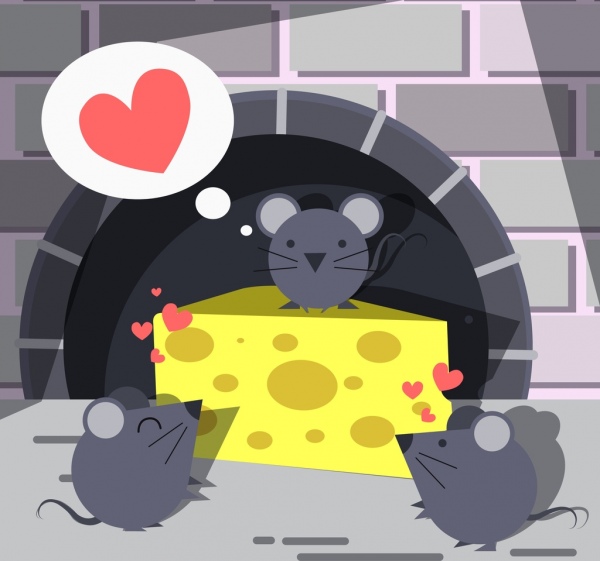 fare arka plan peynir simgesi sevimli karikatür tasarım