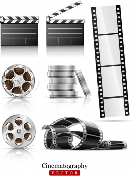 Elementos de diseño de película Boceto de tira de carrete de cinta moderna