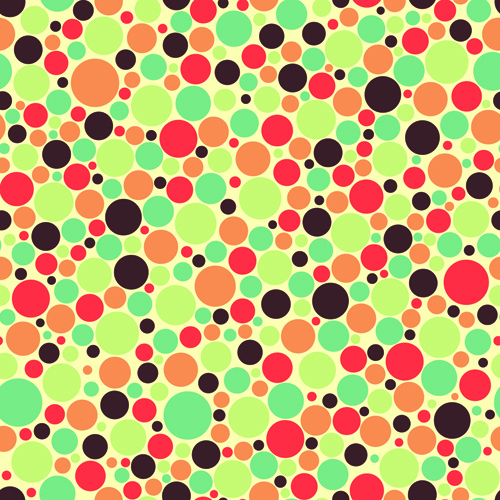 多色のドット パターンのベクトルの背景