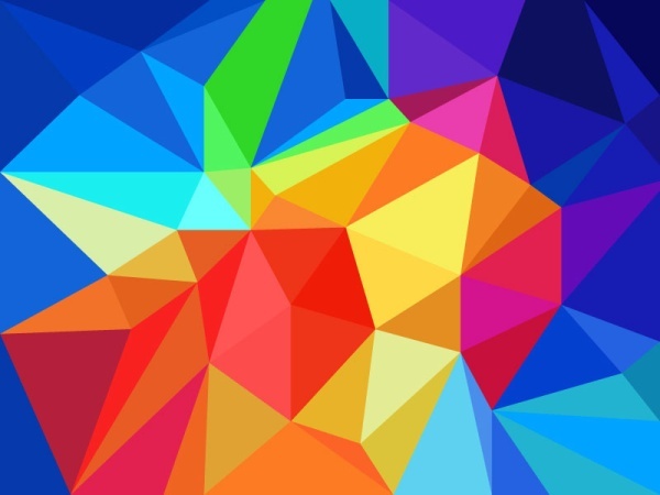 bentuk geometris multicolor desain vector latar belakang