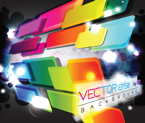 geometri multicolor elemen latar belakang vektor