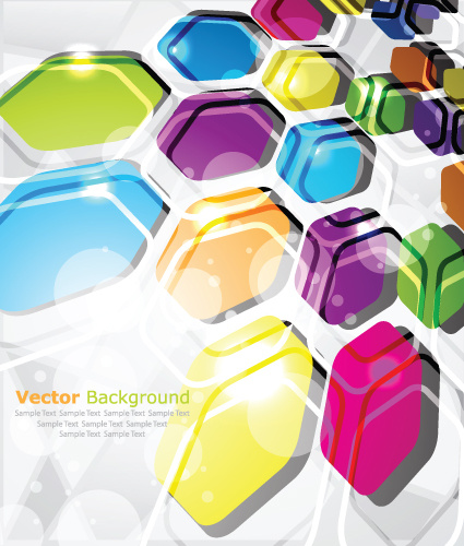 Multicolor geometría elementos backgrounds vector