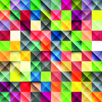 il mosaico multicolore ambienti quadrati