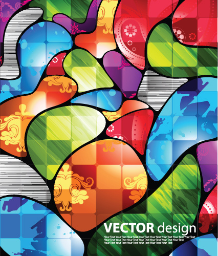 warnawarni elemen vektor latar belakang graphics01