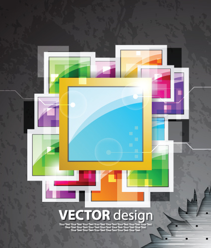 warnawarni elemen vektor latar belakang graphics03