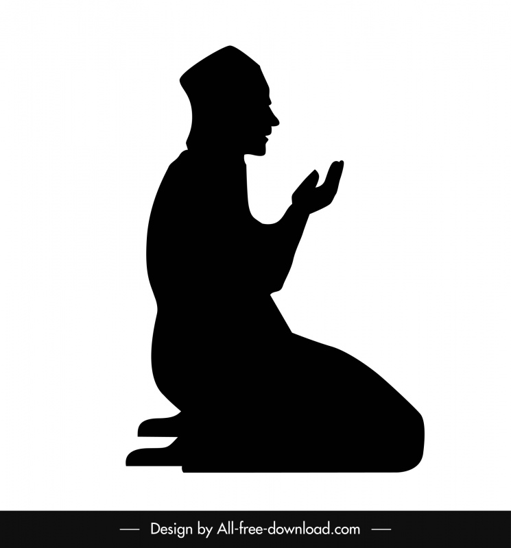 muslim praying clipart black and white christmas