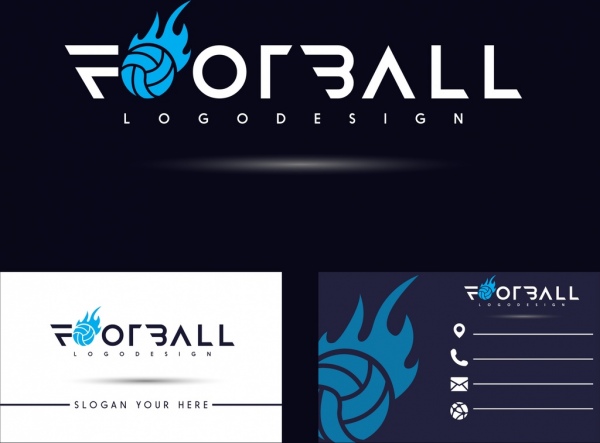 Name Karte Vorlage Fußball Logo Dekor