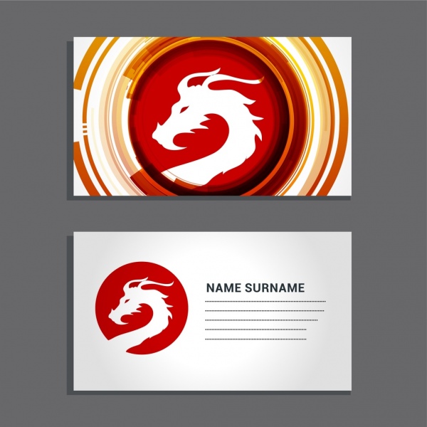 l'icône carte blanche le nom de modèle silhouette dragon décoration