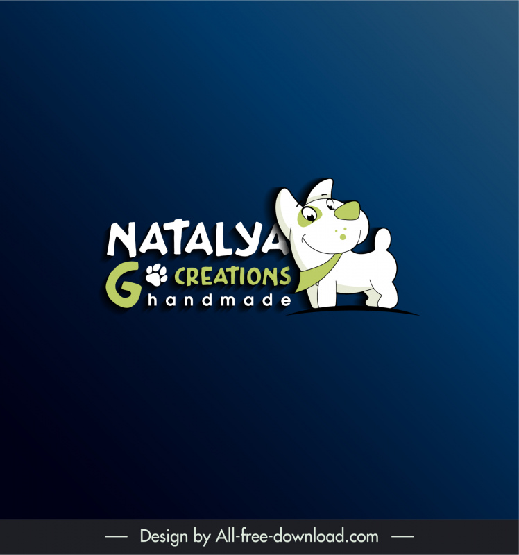 Natalya G criações logo engraçado filhote de cachorro esboço desenho animado à mão