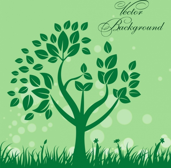 natürlichen Hintergrund-Design-grüner Baum-Bokeh-Stil