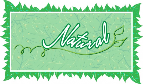 diseño de marco de fondo natural Verde hojas decoración patrón