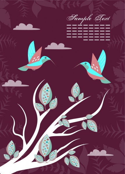 décoration vignette arrière-plan foncé coloré de fond naturels oiseaux