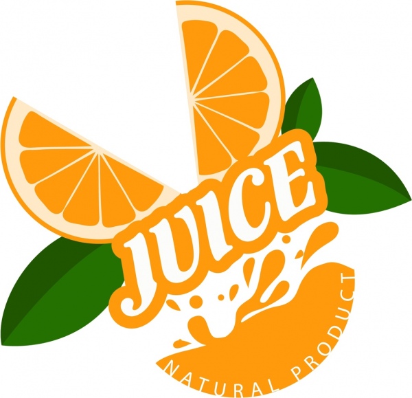 天然果汁產品廣告橙片裝飾