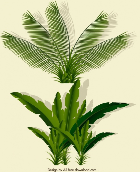 Natürliche Blattsymbole grüne Skizze