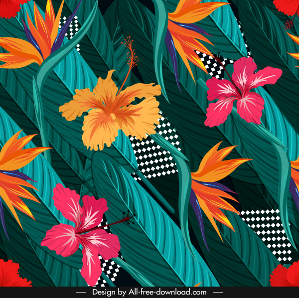 Nature Background Colorful Flora Leaves Decor
