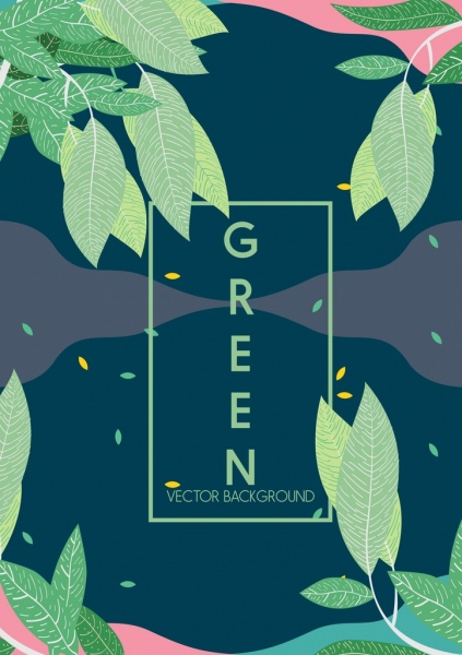 latar belakang alam hijau daun ikon desain klasik