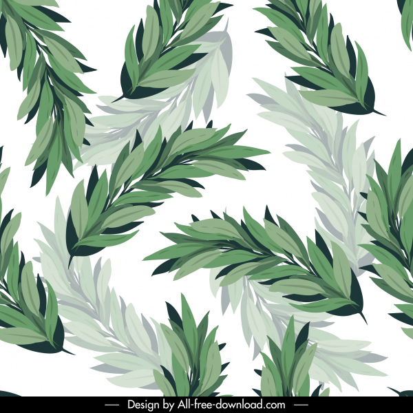 자연 패턴 밝은 녹색 잎 고전적인 흐린 장식