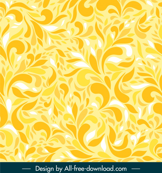 자연 패턴 템플릿 밝은 노란색 추상 장식