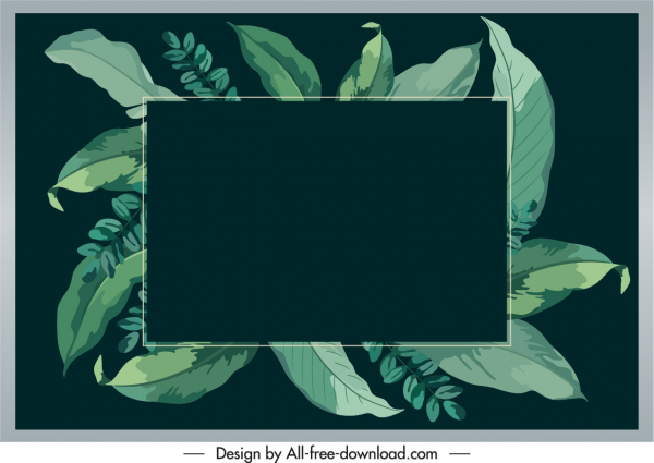 Thiên nhiên hộp văn bản nền màu xanh lá cây tối retro