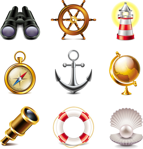 vetor de elementos de ícones de navegação
