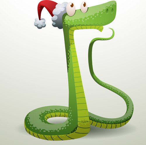 conjunto de vetor de design de snake13 de ano novo