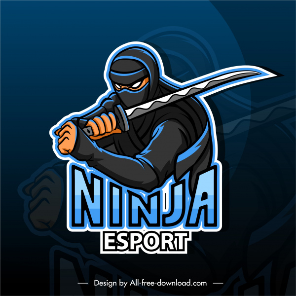 Ninja Hintergrund Kampf Geste verschwommen dunkel Design