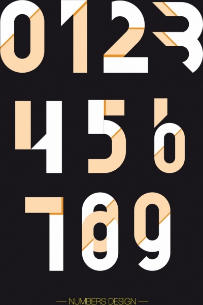 números de fundo contraste plana moderna decoração