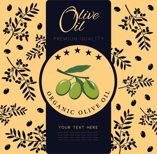 Olivenöl-Werbung-Frucht Hintergrund klassisches design