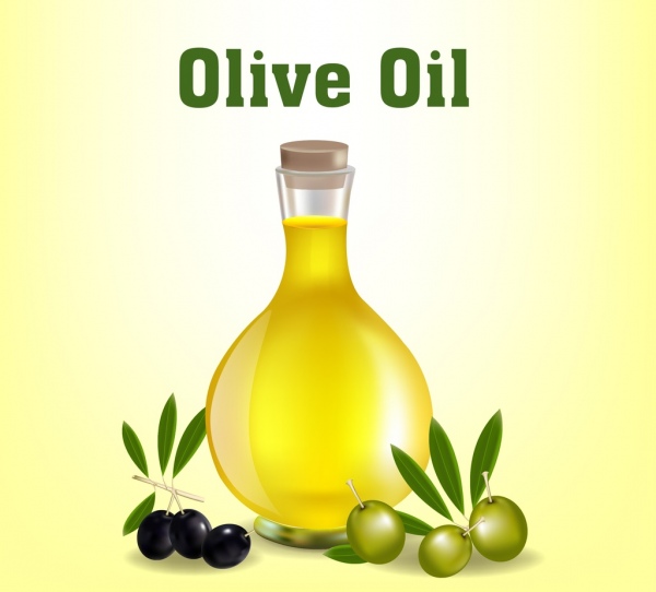 橄榄油的玻璃罐水果图标广告装饰