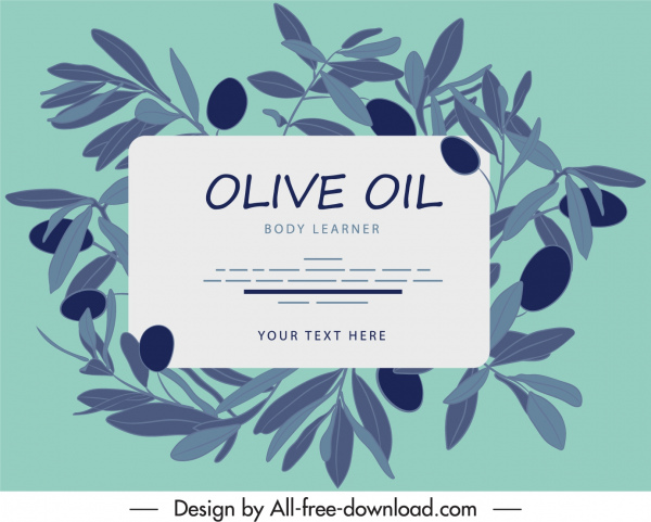 modello di etichetta di olio d'oliva vintage disegnato a mano