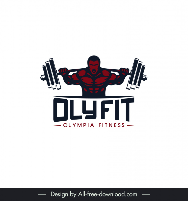 olyfit logotipo muscle man esboço projeto dinâmico