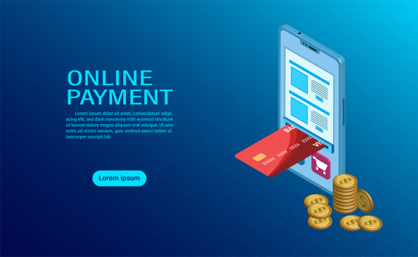 płatności online z ruchomej ochrony pieniędzy w transakcjach telefonicznych nowoczesny projekt płaski izometryczny ilustracji