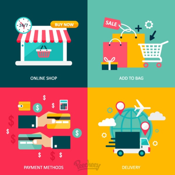 Online-shopping-Konzept Abbildung