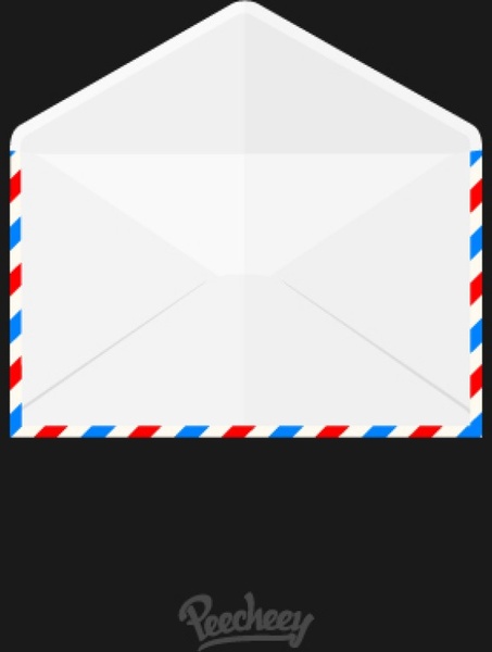 Luftpost Brief-Symbol geöffnet