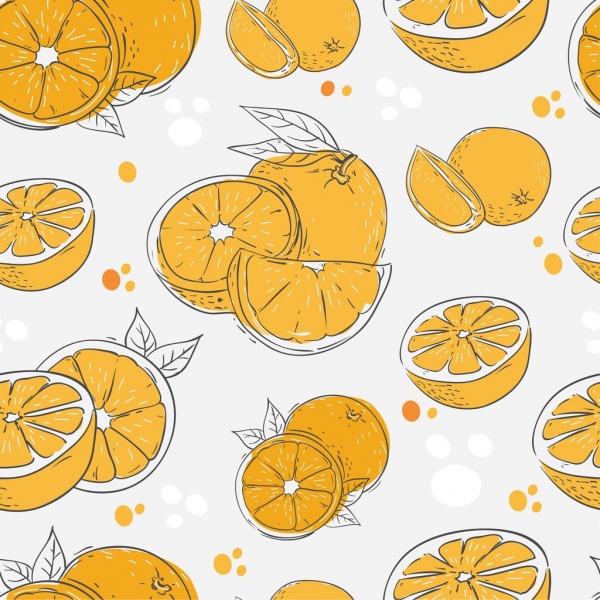 projekt klasycznego handdrawn pomarańczowe tło