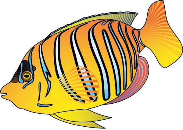 Orange Cartoon Fish Vector