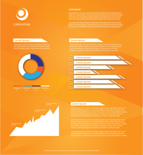 Orange Infografik Diagramme