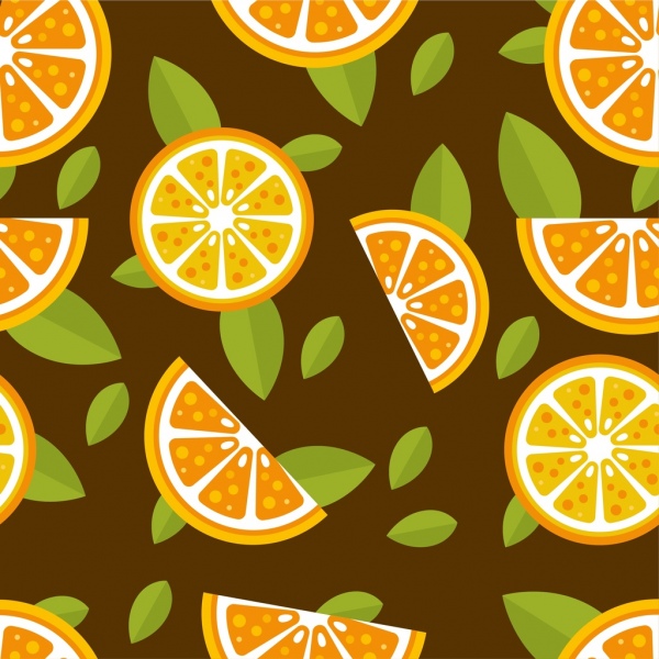 ชิ้นส้มพื้นหลังแบบสีซ้ำ