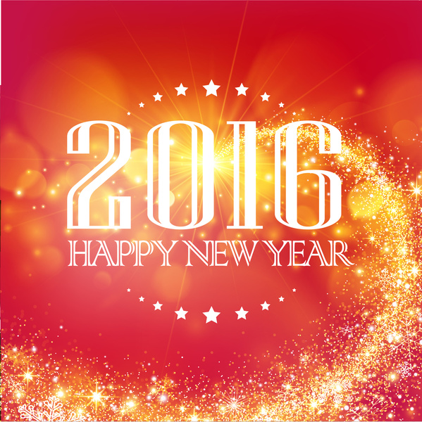 latar belakang oranye merah 2016 Selamat tahun baru