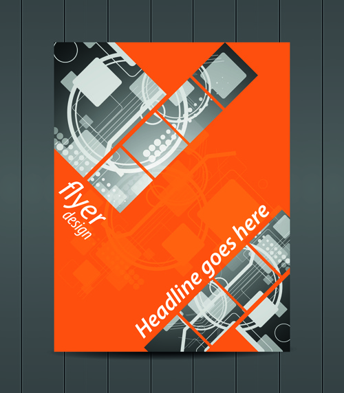 estilo laranja panfleto projeto vector