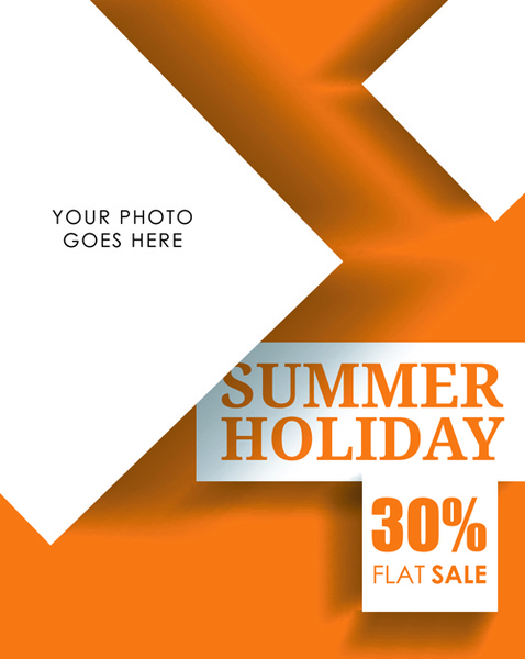Orange Stile Sommer Urlaub Vektor Plakat