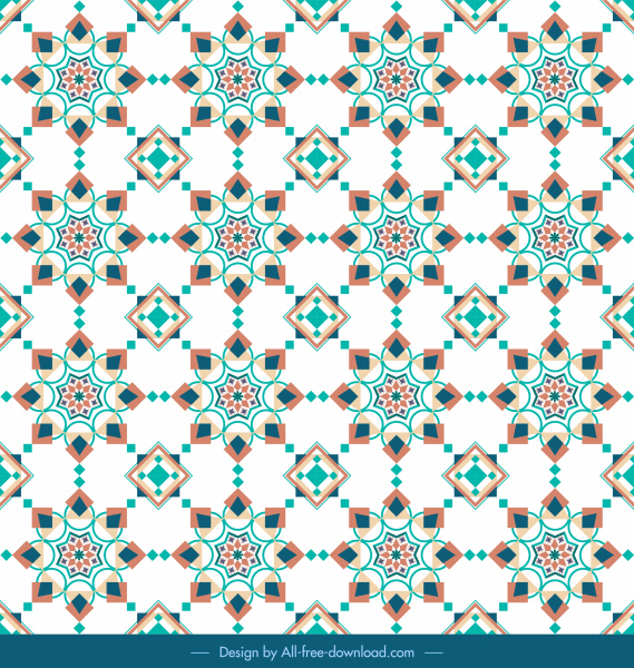 orientalische Muster Vorlage geometrische wiederholen symmetrischen Formen illusion