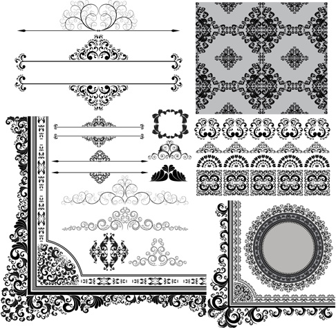 Grenze und Frames Vecor Elemente Ornamente