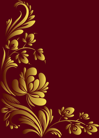 angle de bordure décoratif floral ornée